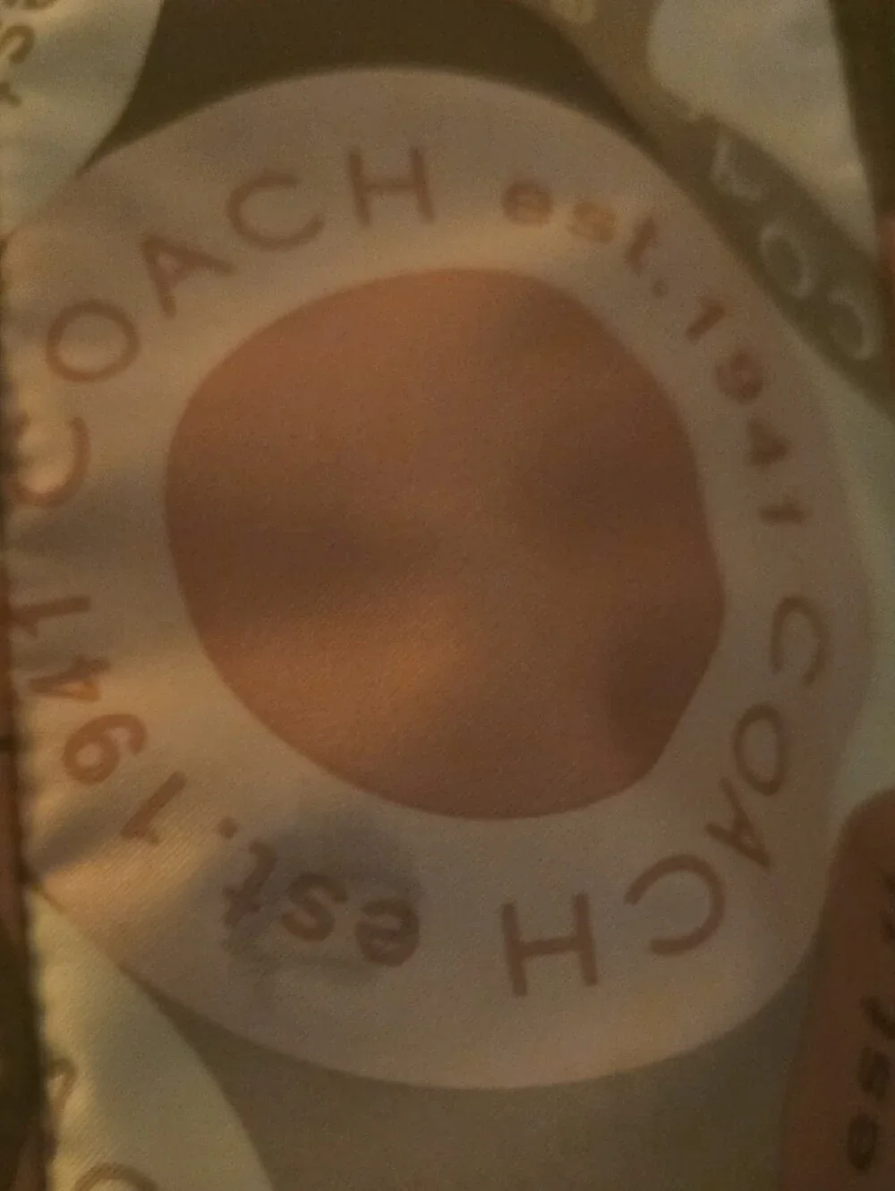 Coach Soho 2011 Beige and Pink Circle-Print Leather-Trim Shoulder Bag - Picture 7 of 14